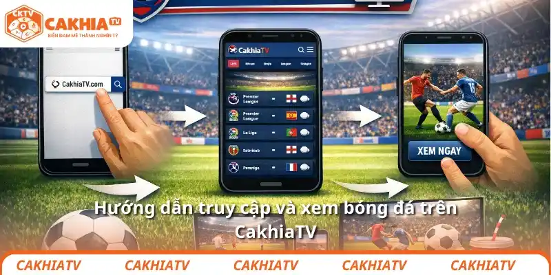 Hướng dẫn truy cập và xem bóng đá trên CakhiaTV 